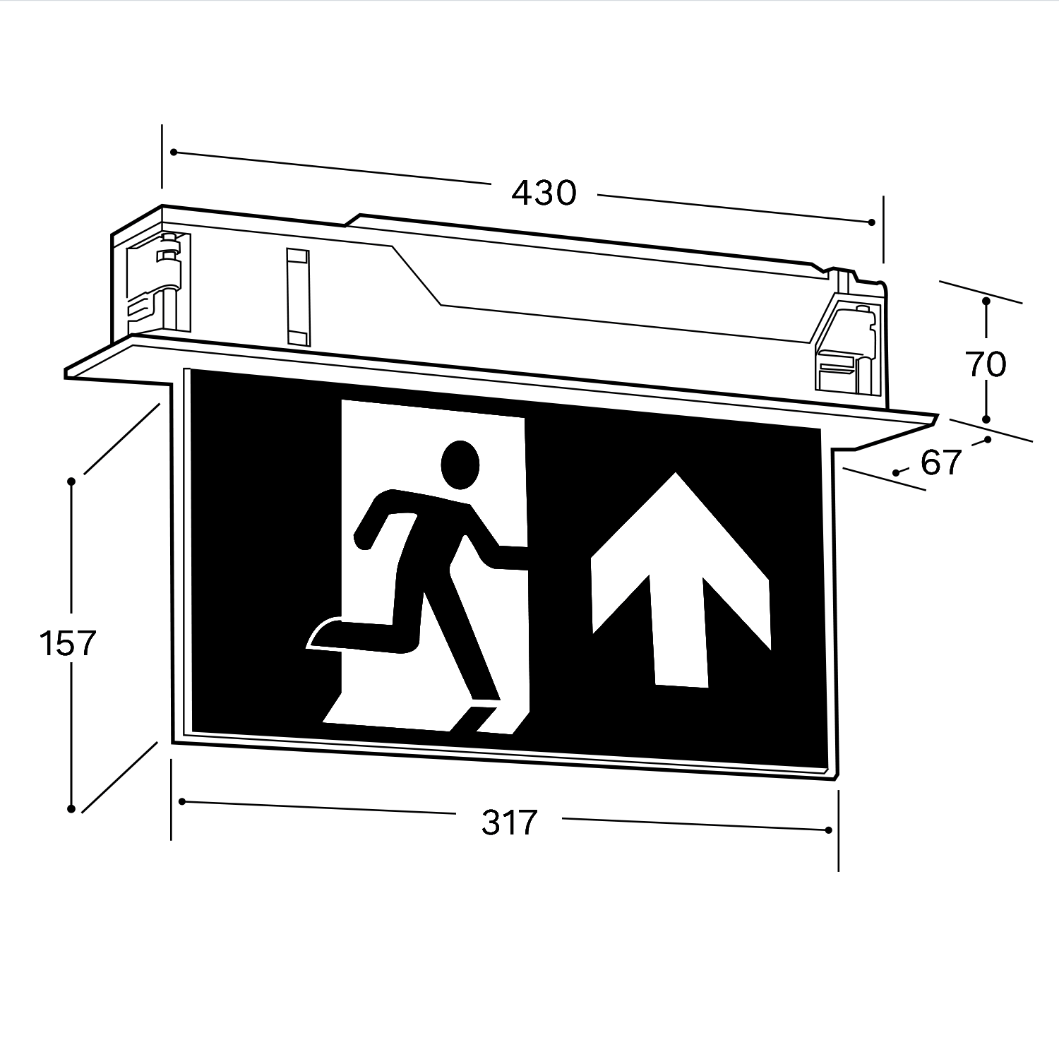 clevertronics emergency lighting ultrablade pro exit linediagram uk.