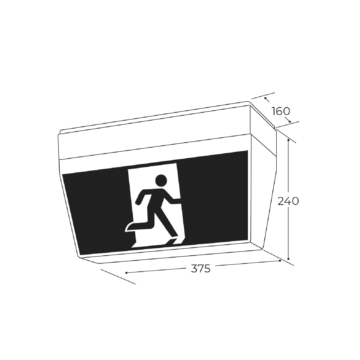 Boxlite Ceiling Mount Exit