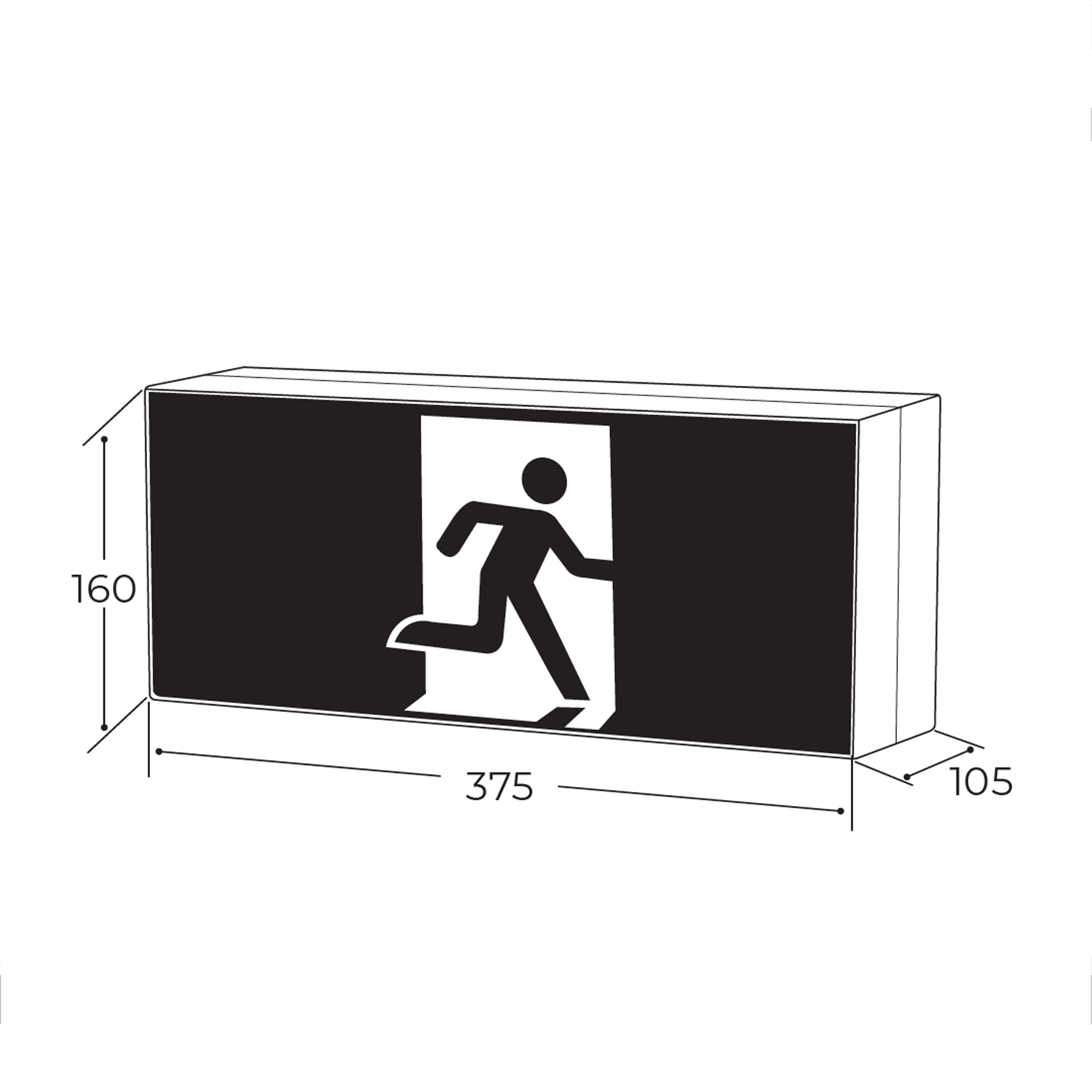 Wall Mount Boxlite Exit