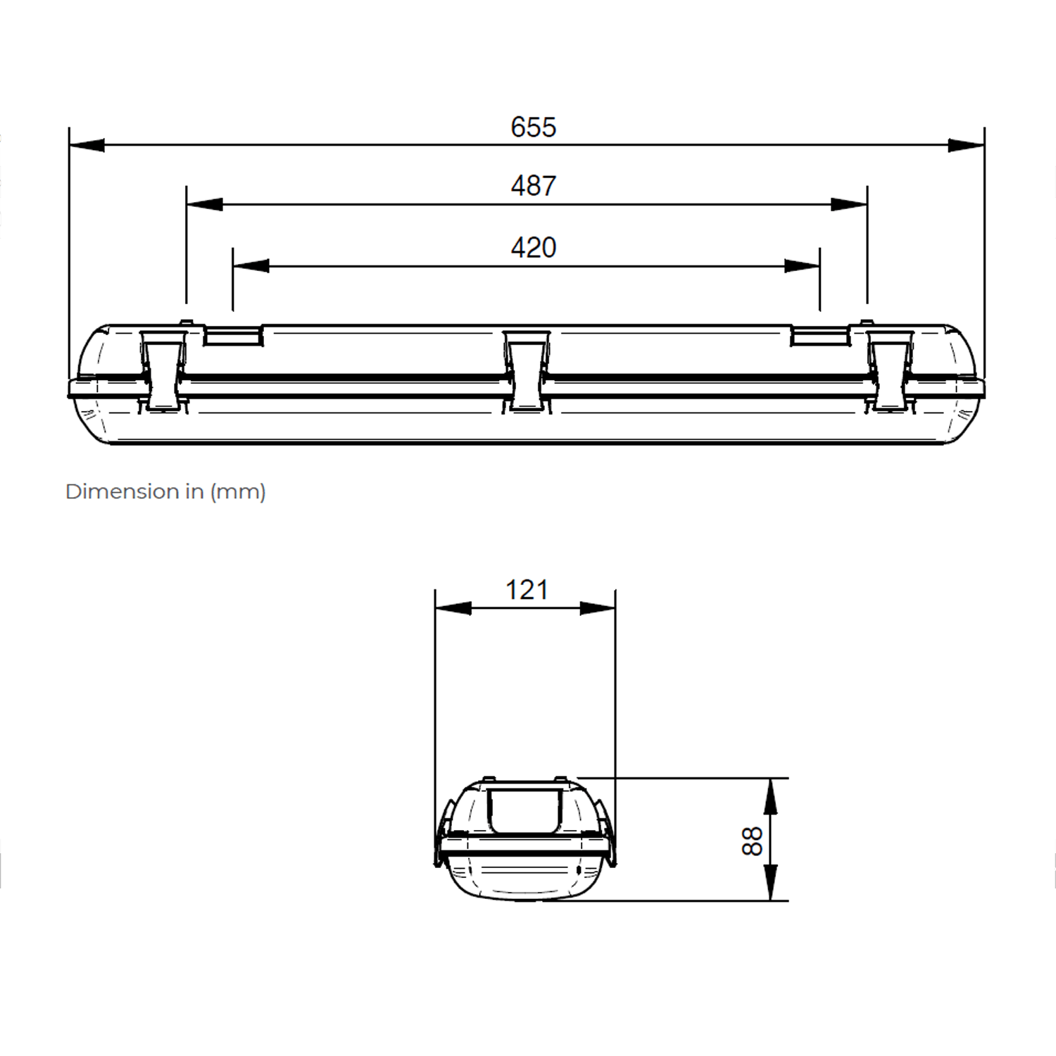 ARGO Weatherproof Batten 600mm