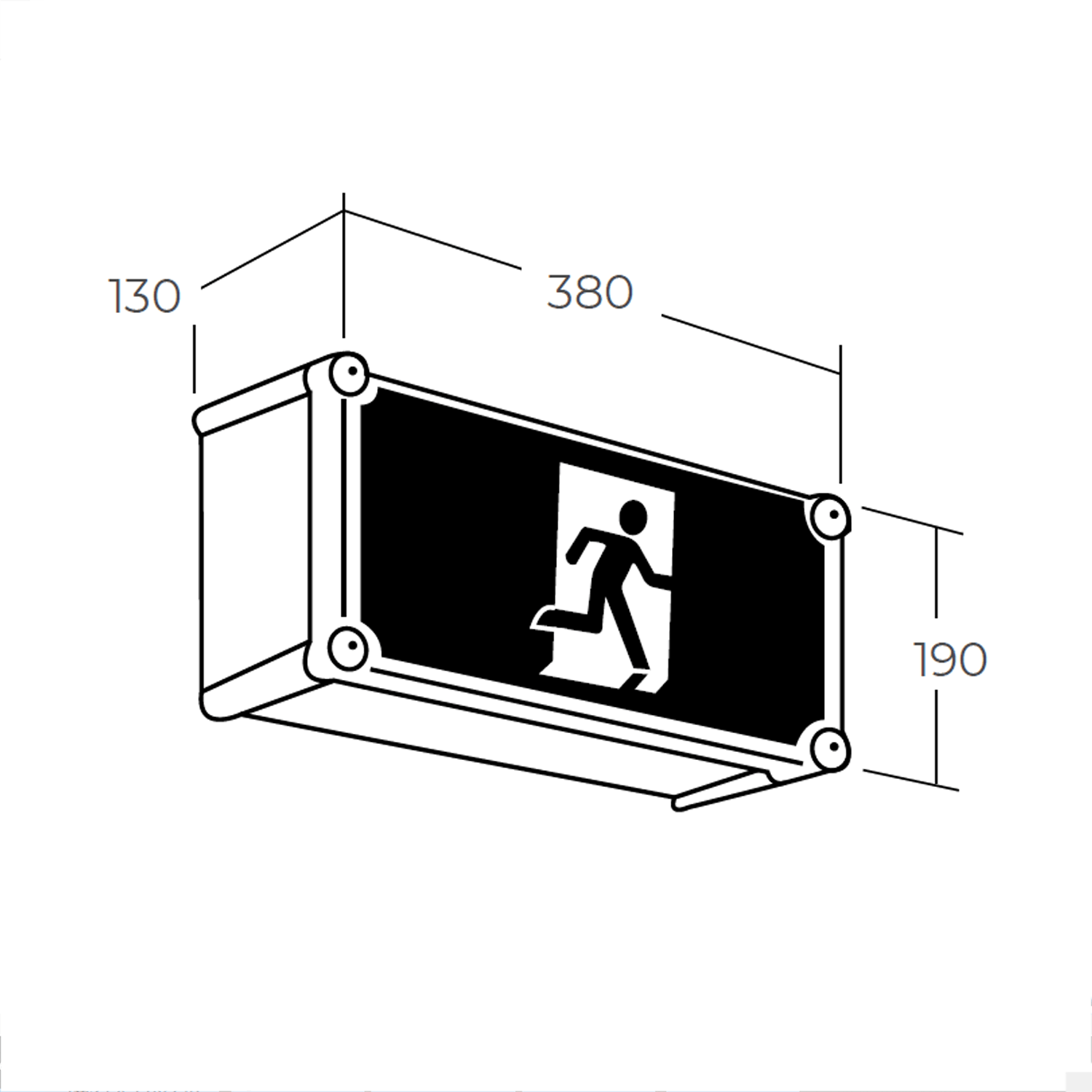 Weatherproof Wall Mount Exit 24m