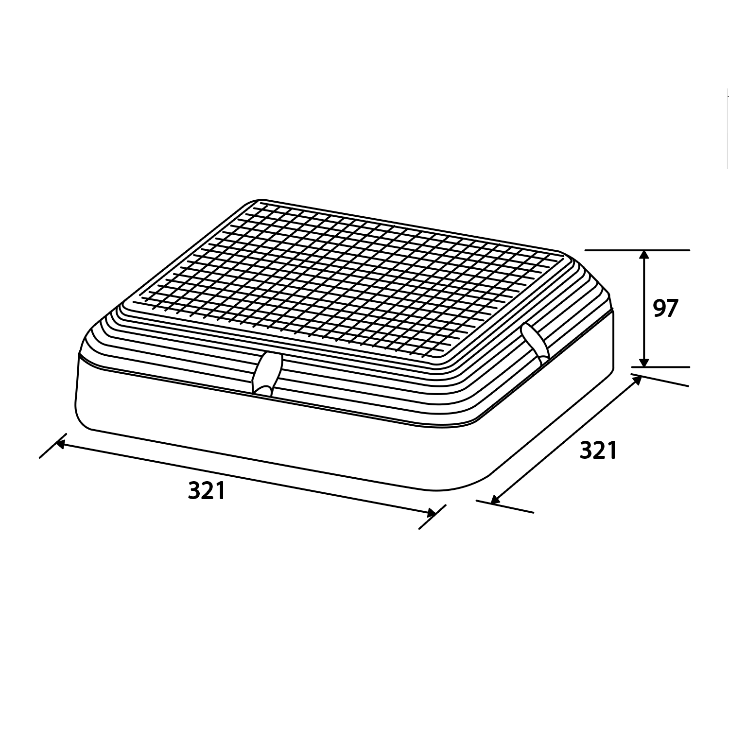 Argonaut Square Luminaire Dimensions