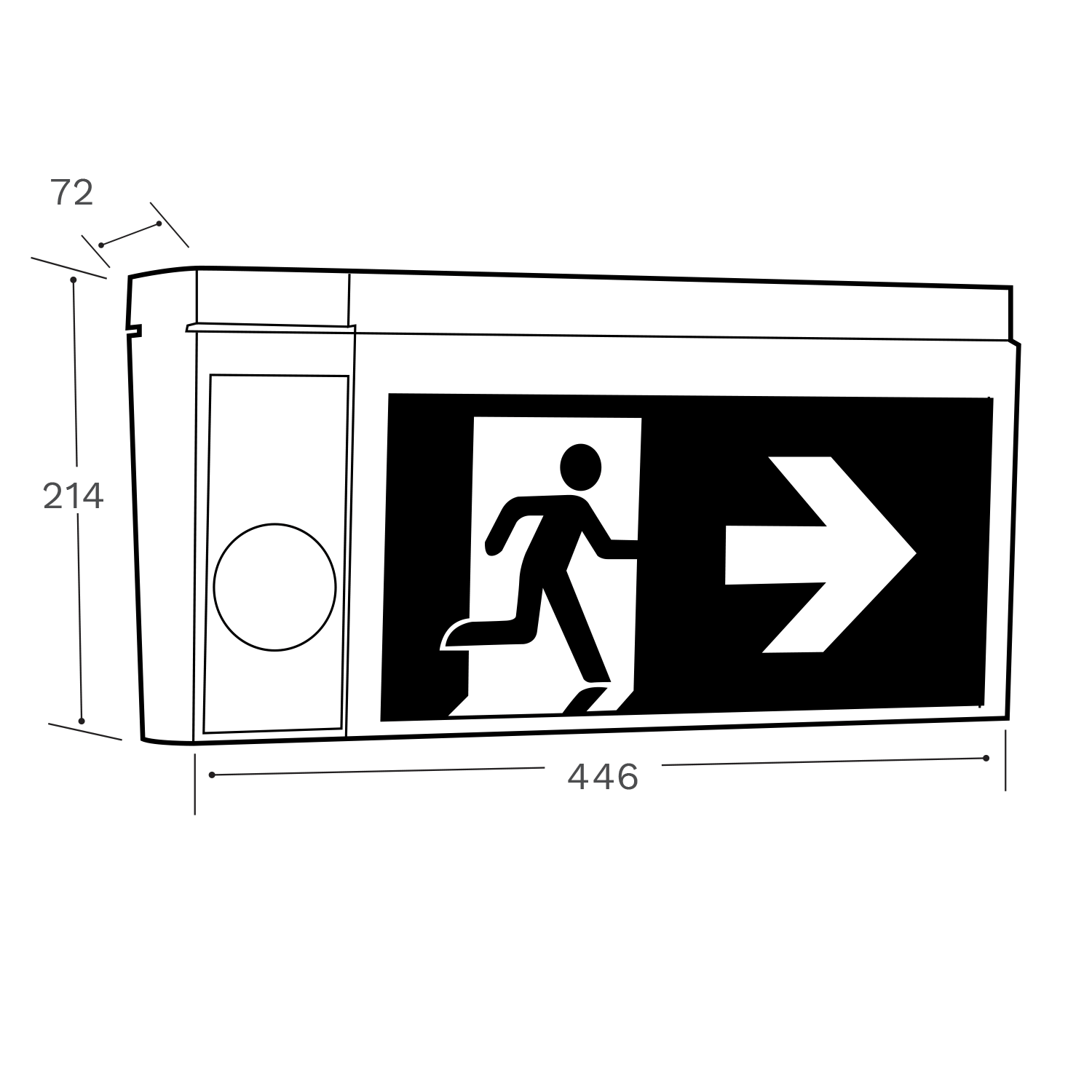 Clevertronics CleverEVAC Dynamic Green Exit With Sound Escape Line Diagram